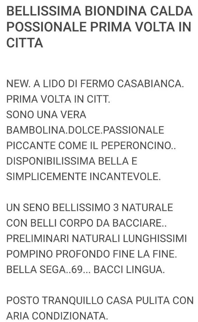 Annuncio Escort Ads -      ALINA     CHE TI FA IMPAZZIRE  CON  OCCHI  APERTI  RUSSA BELLA BIONDINA